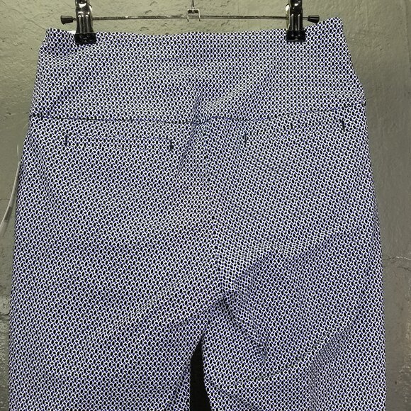 Swing Control Pants Women 2 Geometric Pixie Print Blue Mid-Rise Golf Tennis NEW - Picture 9 of 16